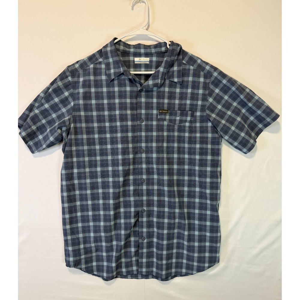 Columbia PFG Fishing Shirt‎ Mens Large Short Sleeve Button Up Vented